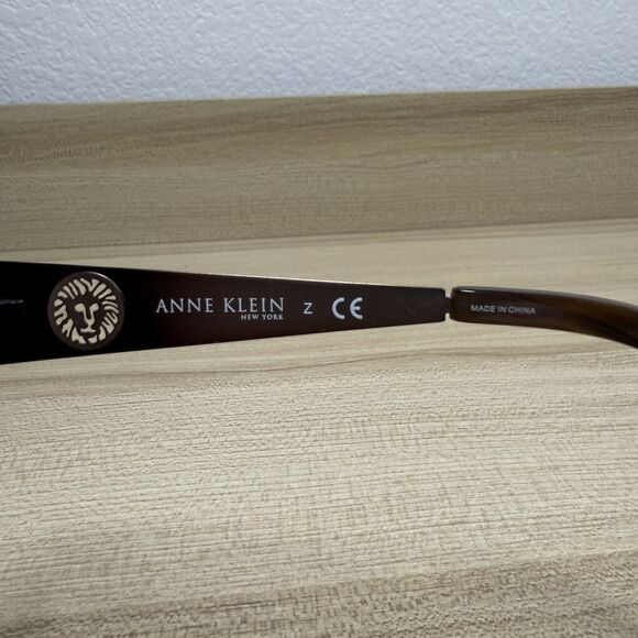 Anne Klein Eyeglasses Frame Only W/ Case AK9119 538 Dark Brown Square 48-17-130 - Picture 7 of 10